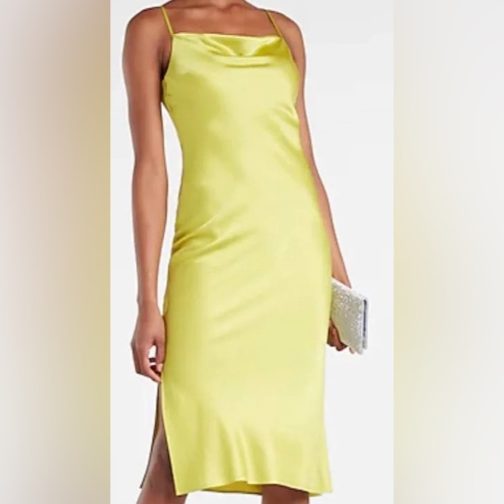 Lime green Satin dress